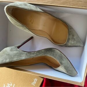 Christian Louboutin Suede Heels - Gray